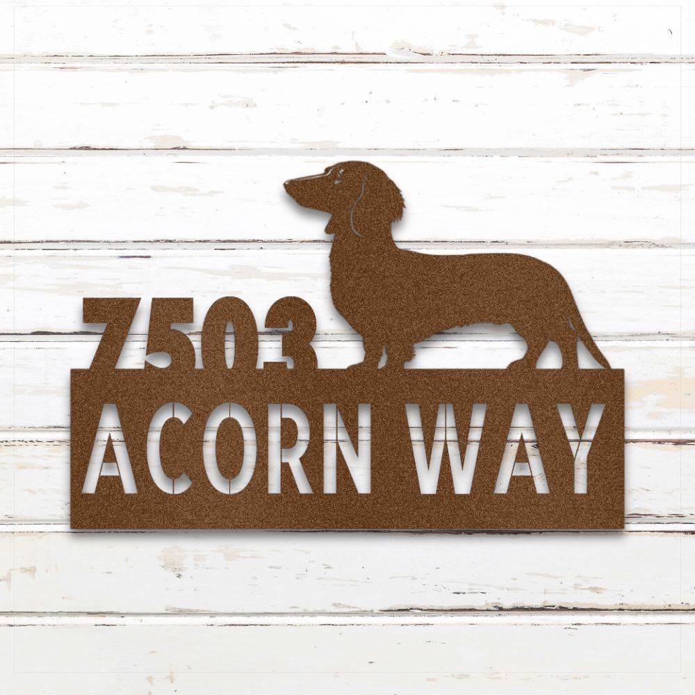 Personalized Dachshund Address Sign