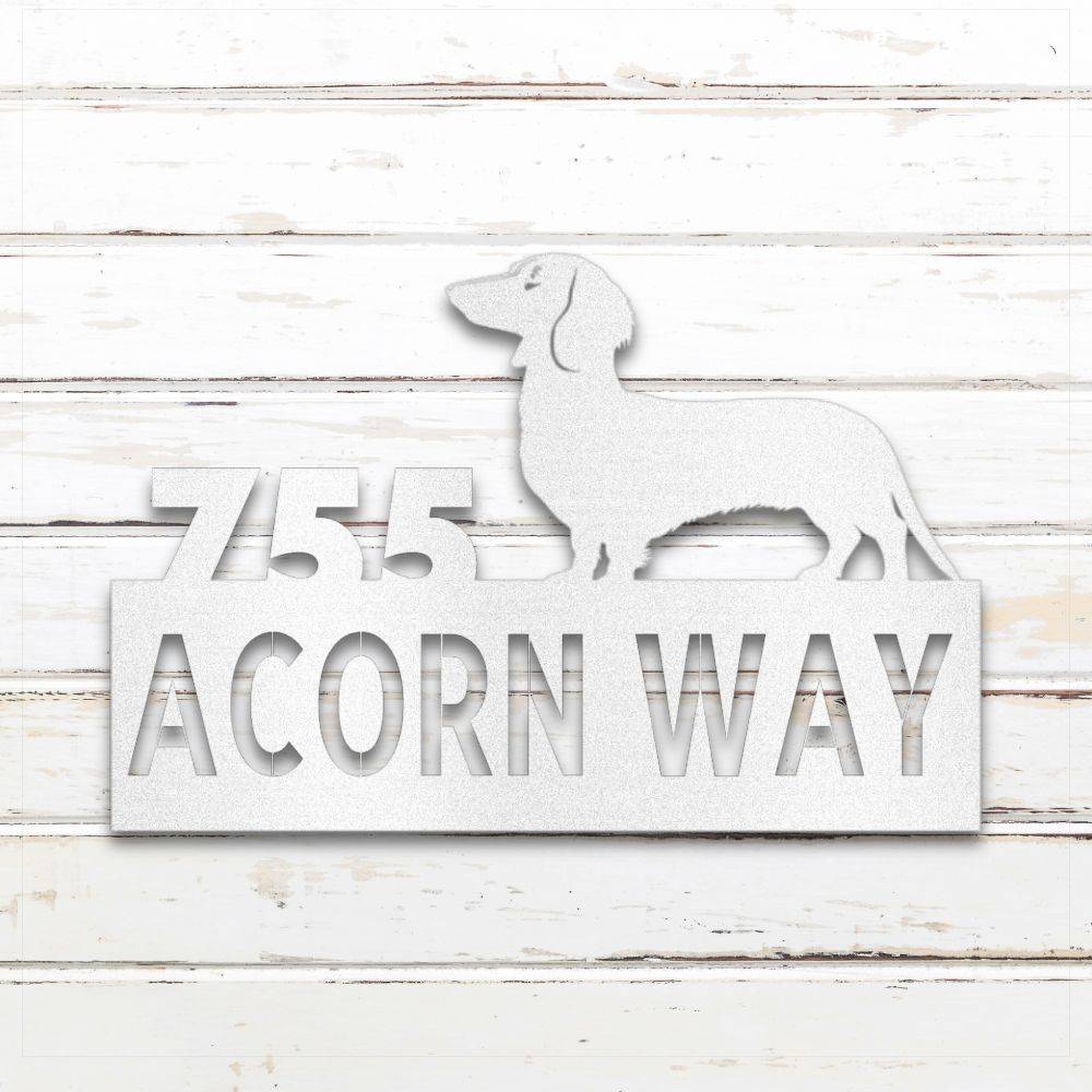 Personalized Dachshund Address Sign