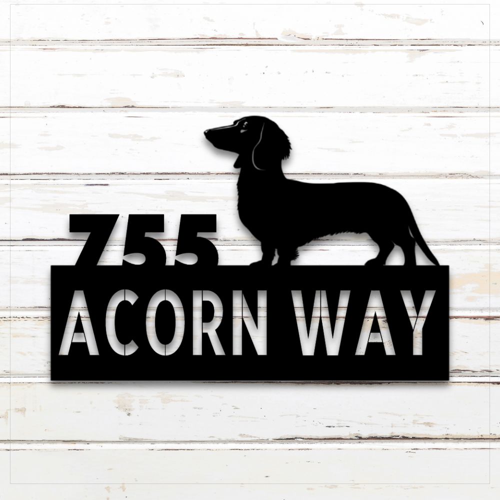 Personalized Dachshund Address Sign