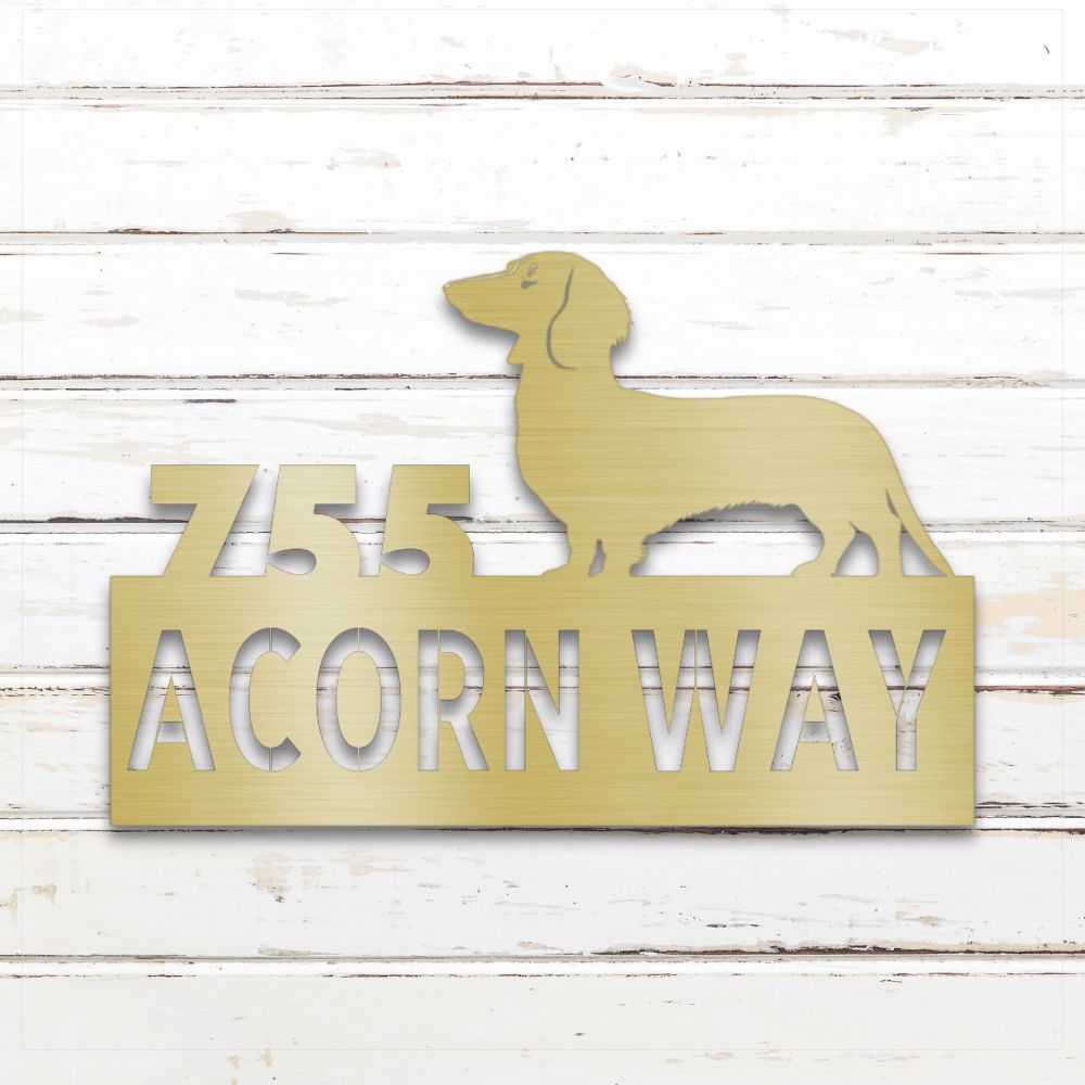 Personalized Dachshund Address Sign