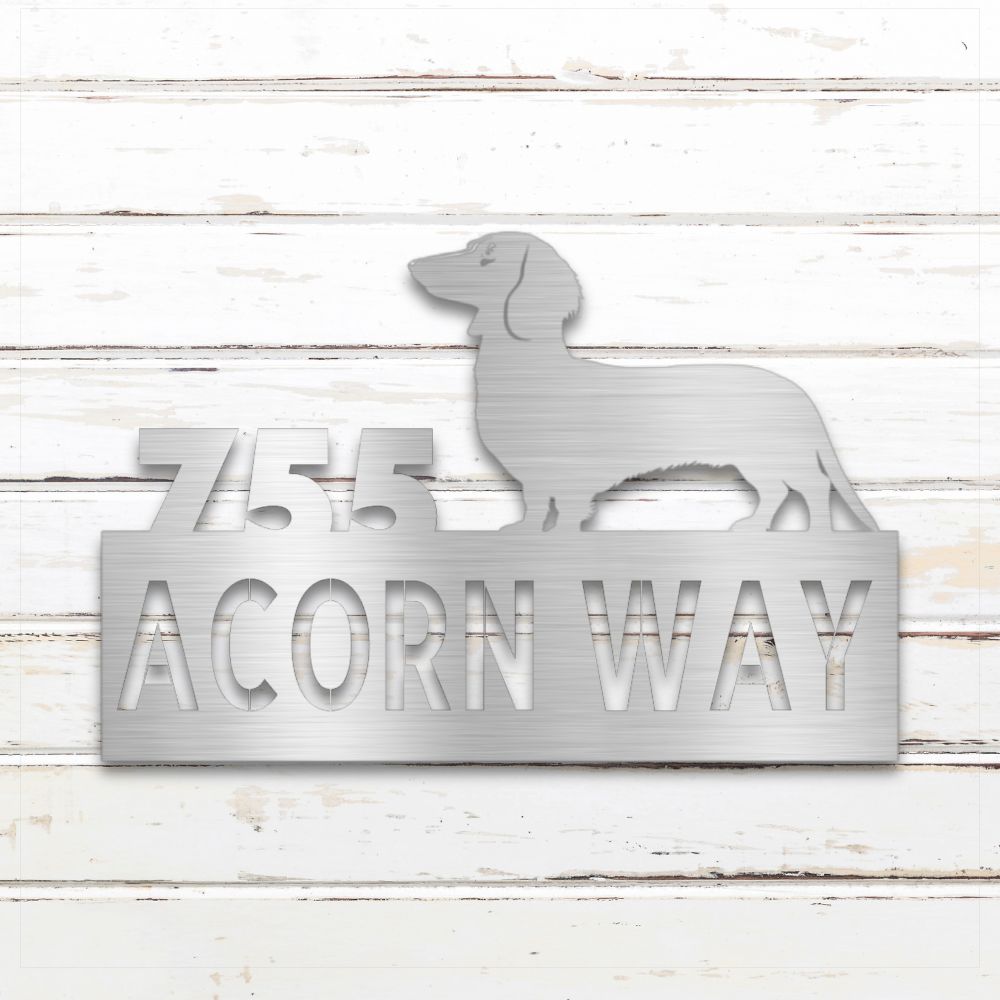 Personalized Dachshund Address Sign