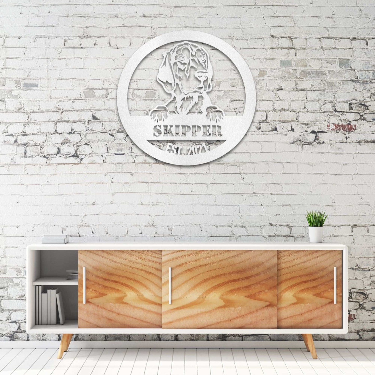 Personalized Beagle Metal Wall Art – Custom Dog Name Sign | Barkhaus Metal Company