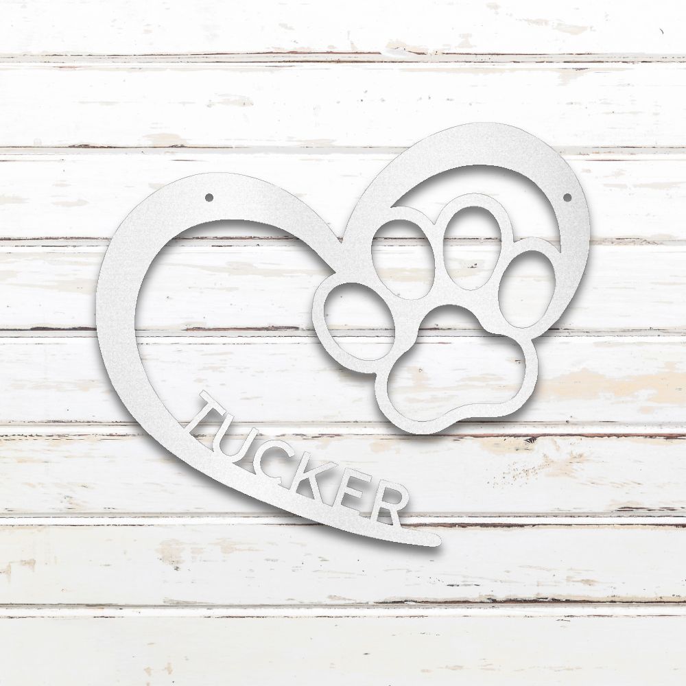 Puppy Love Personalized Metal Wall Art