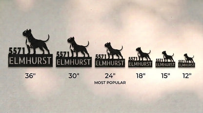 Dachshund Personalized Metal House Number Sign Silhouette in - Custom Dog Wall Art