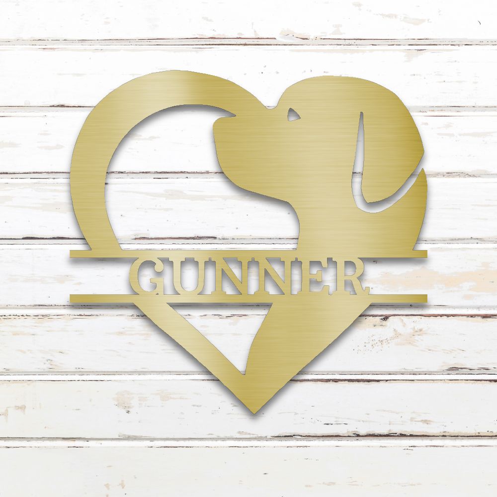 Dog Love Personalized Metal Wall Art