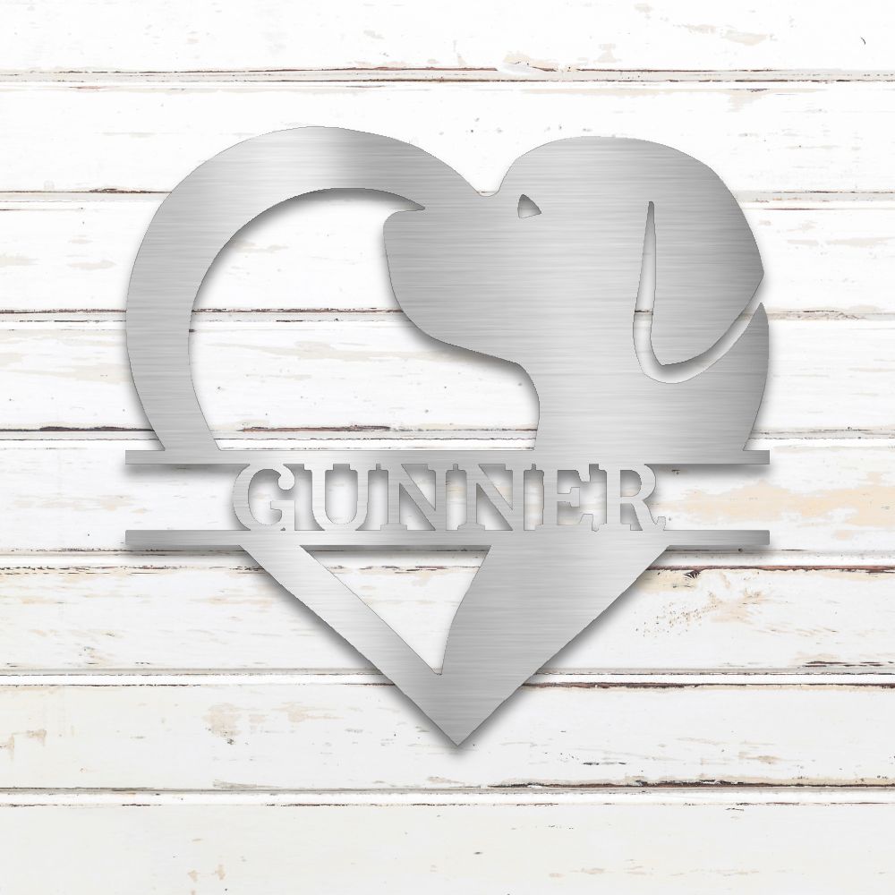 Dog Love Personalized Metal Wall Art