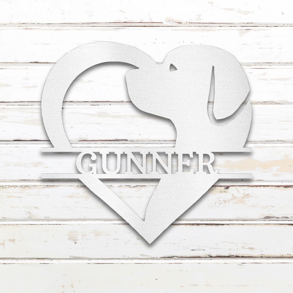 Dog Love Personalized Metal Wall Art
