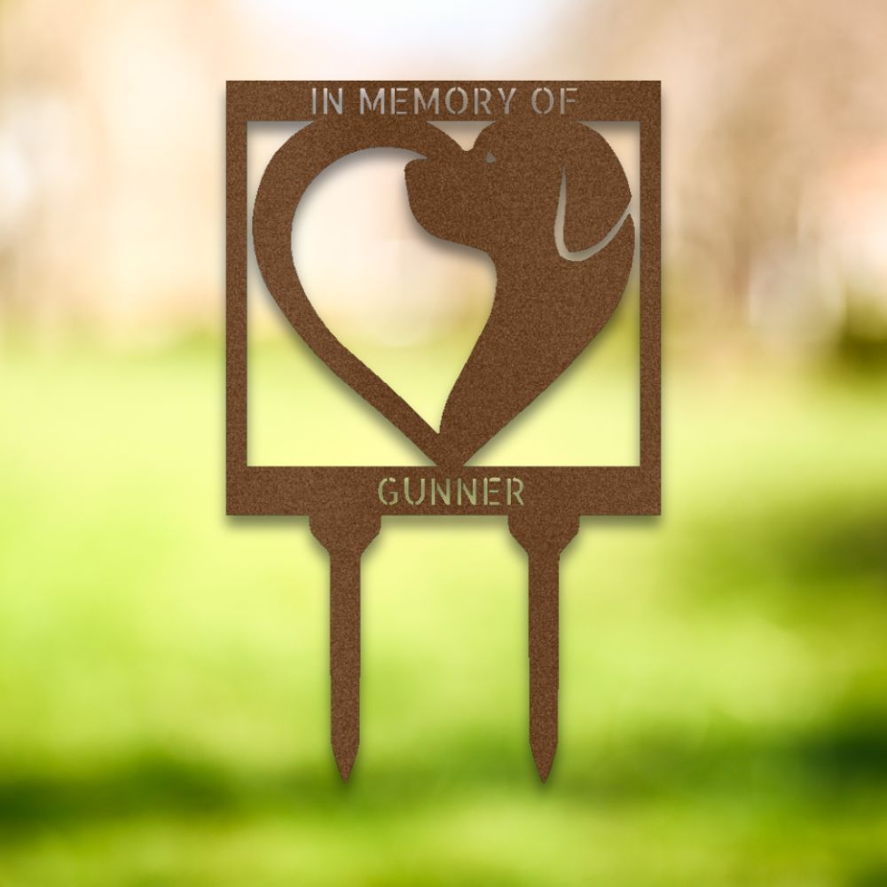 Dog Memorial Metal Yard Stake
