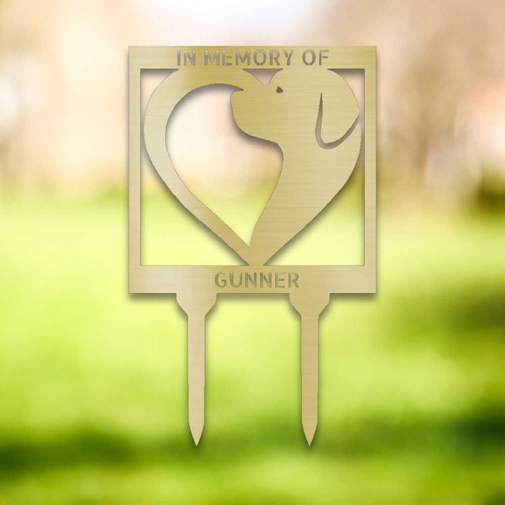 Dog Memorial Metal Yard Stake