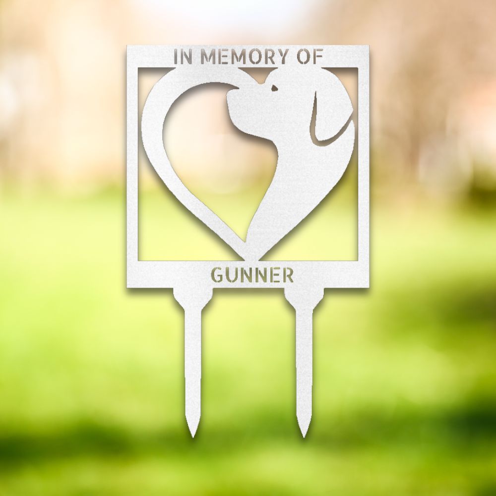 Dog Memorial Metal Yard Stake