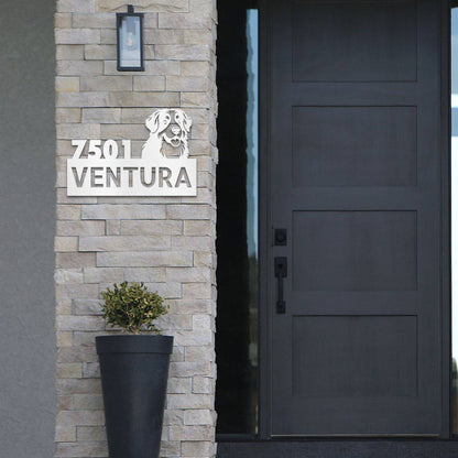 Personalized Bernese Mountain Dog Address Sign | Barkhaus Metal Company