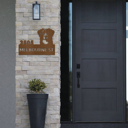 Personalized Border Collie Address Sign | Barkhaus Metal Company