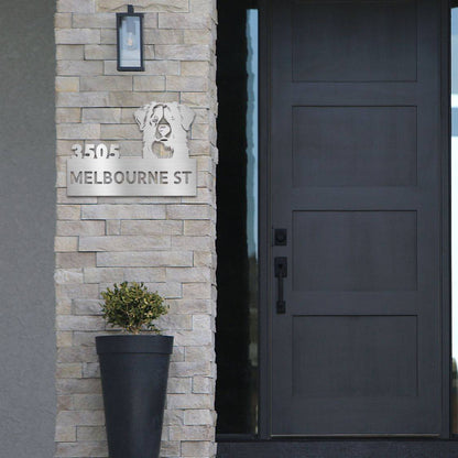 Personalized Border Collie Address Sign | Barkhaus Metal Company