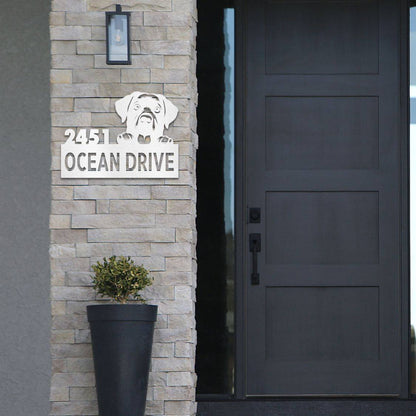 Personalized Labrador Retriever Address Sign | Barkhaus Metal Company