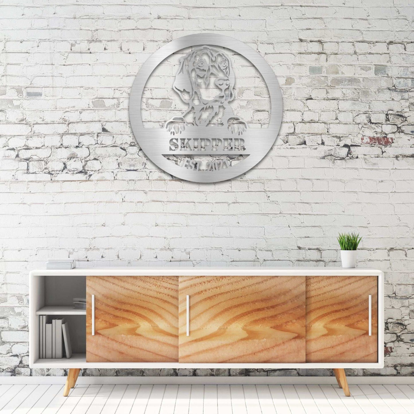 Personalized Beagle Metal Wall Art – Custom Dog Name Sign | Barkhaus Metal Company