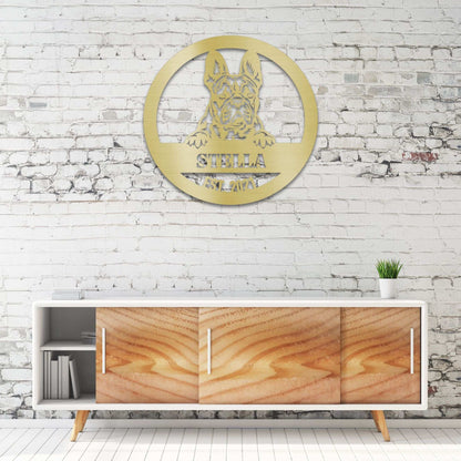 Personalized French Bulldog Metal Wall Art – Custom Dog Name Sign | Barkhaus Metal Company