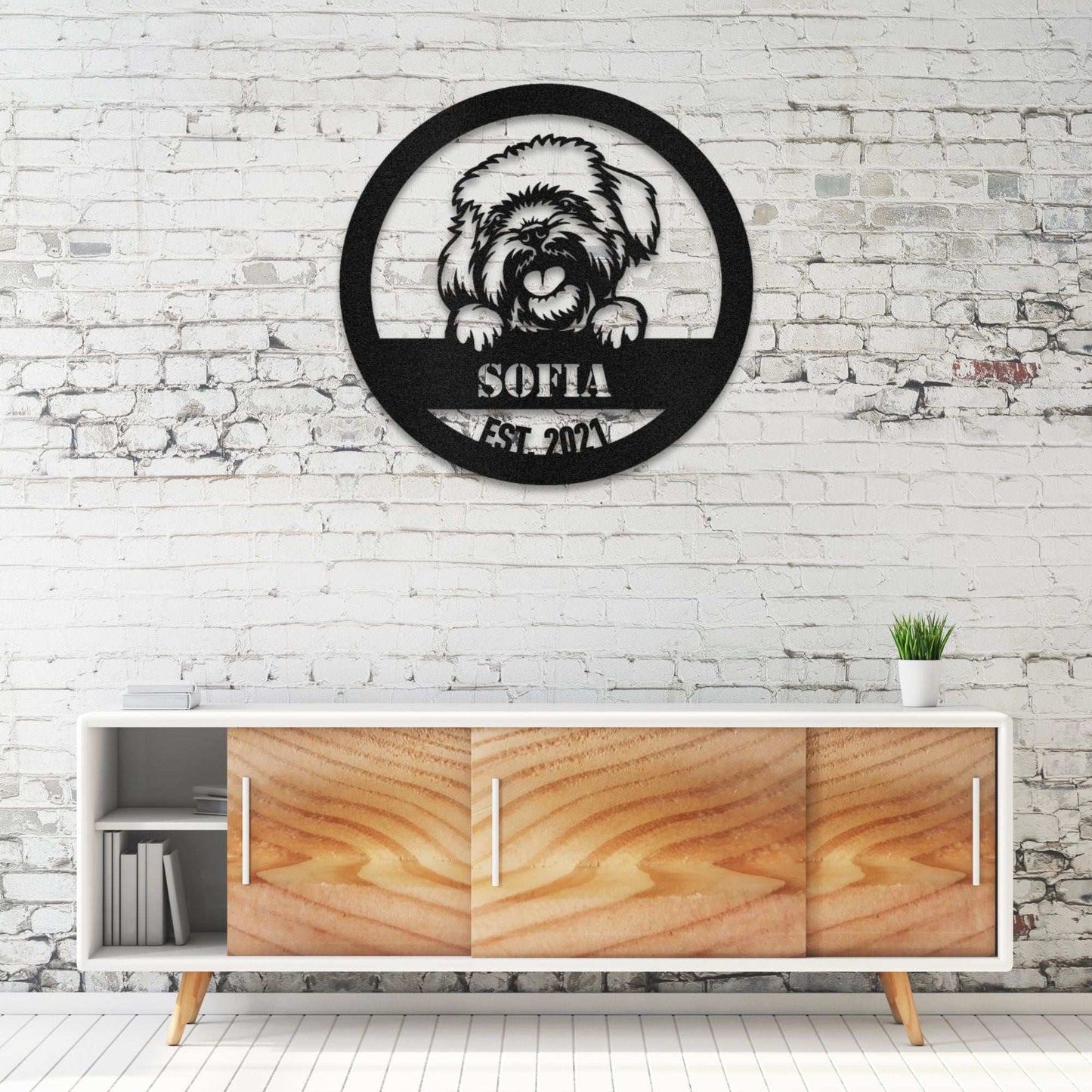 Personalized Havanese Metal Wall Art – Custom Dog Name Sign | Barkhaus Metal Company