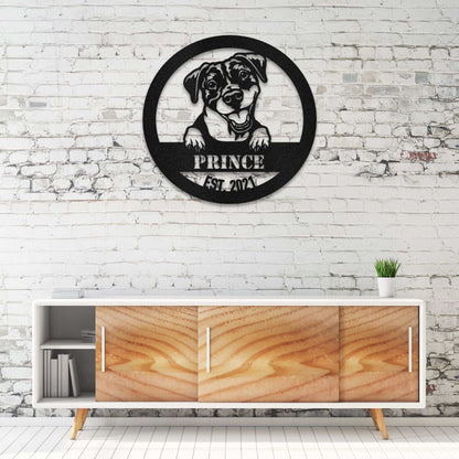 Personalized Pit Bull Terrier Metal Wall Art – Custom Dog Name Sign | Barkhaus Metal Company