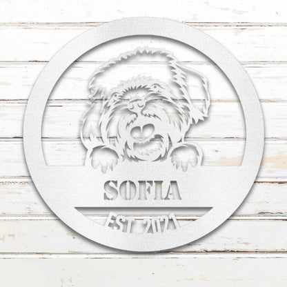 Personalized Havanese Metal Wall Art – Custom Dog Name Sign White | Barkhaus Metal Company