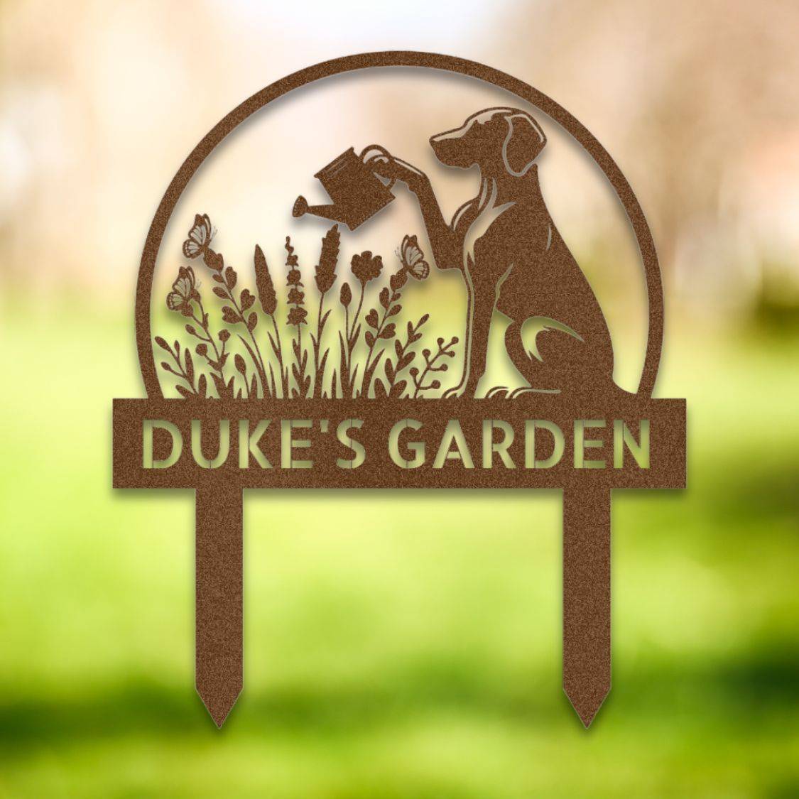 Personalized Yard Stake II Copper | Barkhaus Metal Company