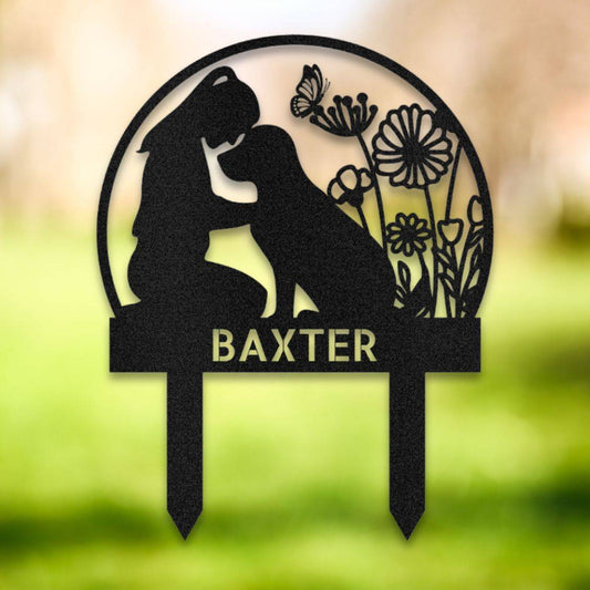 Black Personalized Metal Yard Stake III | Barkhaus Metal Co.