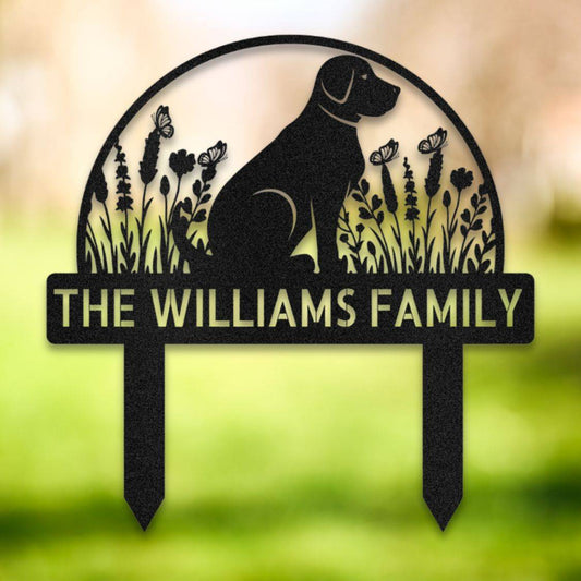 Personalized Yard Stake IV Black | Barkhaus Metal Company