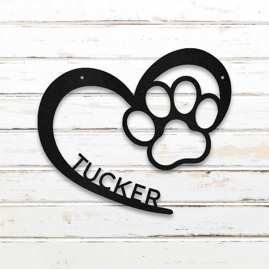 Puppy Love Personalized Metal Wall Art