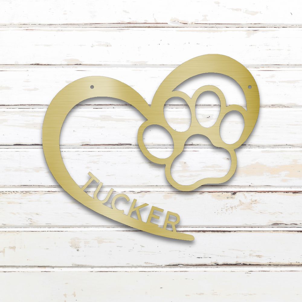 Puppy Love Personalized Metal Wall Art